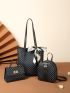 3pcs Geometric Graphic Shoulder Tote Bag