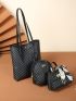 3pcs Geometric Graphic Shoulder Tote Bag