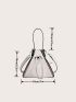 Crocodile Embossed Drawstring Design Novelty Bag