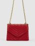 Mini Chevron Flap Square Bag