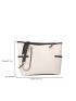 Contrast Binding Chain Shoulder Tote Bag