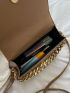 Chevron Chain Decor Square Bag