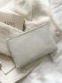 Letter & Floral Graphic Square Bag
