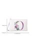 Letter & Floral Graphic Square Bag