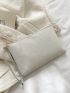 Letter & Floral Graphic Square Bag