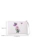 Letter & Floral Graphic Square Bag