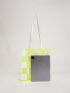 Clear Checkered Graphic Tote Bag