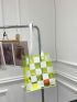 Clear Checkered Graphic Tote Bag