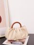 Minimalist Ruched Top Handle Bag