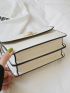 Mini Crocodile Embossed Turn Lock Chain Square Bag
