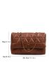 Quilted  Metal Lock Flap Chain Square Bag