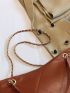 Quilted Chain Shoulder Tote Bag