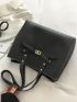 Minimalist Turn Lock Shoulder Tote Bag