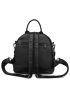 Minimalist Curved Top Backpack With Bag Charm