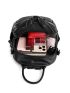 Minimalist Curved Top Backpack With Bag Charm
