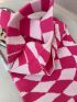 Colorblock Geometric Graphic Crochet Bag