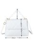 Quilted Chain Flap Square Bag