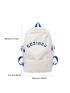Letter Graphic Pocket Front Backpack