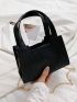Crocodile Embossed Chain Square Bag