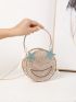 Cartoon Design Rhinestone Decor Hollow Out Novelty Bag