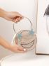 Cartoon Design Rhinestone Decor Hollow Out Novelty Bag