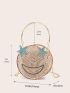 Cartoon Design Rhinestone Decor Hollow Out Novelty Bag