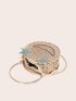 Cartoon Design Rhinestone Decor Hollow Out Novelty Bag