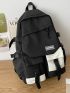 Letter Patch Release Buckle Detail Backpack
