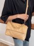 Quilted Chain Decor Flap Square Bag