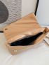 Quilted Chain Flap Square Bag