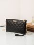 Metal Detail Quilted Crossbody Bag