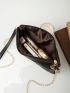 Metal Detail Quilted Crossbody Bag