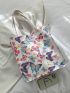 Butterfly Print Shopper Bag