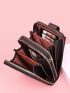 Letter Graphic Snap Button Phone Wallet
