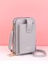 Letter Graphic Snap Button Phone Wallet