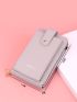 Letter Graphic Snap Button Phone Wallet