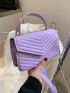 Chevron Flap Chain Square Bag
