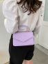 Chevron Flap Chain Square Bag