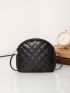 Mini Quilted Detail Metal Decor Dome Bag