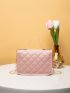 Mini Quilted Chain Flap Square Bag