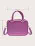 Mini Minimalist Letter Detail Square Bag