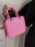 Mini Minimalist Letter Detail Square Bag