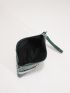 Crocodile Embossed Rhinestone Decor Square Bag