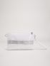 Crocodile Embossed Rhinestone Decor Square Bag