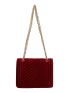 Chevron Chain Velvet Square Bag