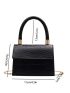 Mini Crocodile Embossed Flap Square Bag