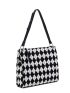 Argyle Print Canvas Square Bag