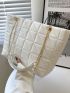 Quilted Chain Shoulder Tote Bag