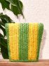 Two Tone Straw Bag