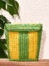 Two Tone Straw Bag